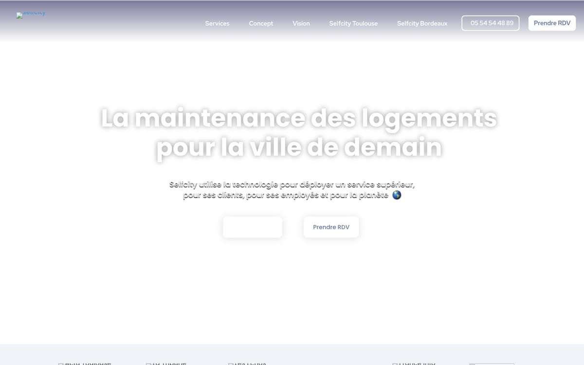 Page d'accueil du site Selfcity